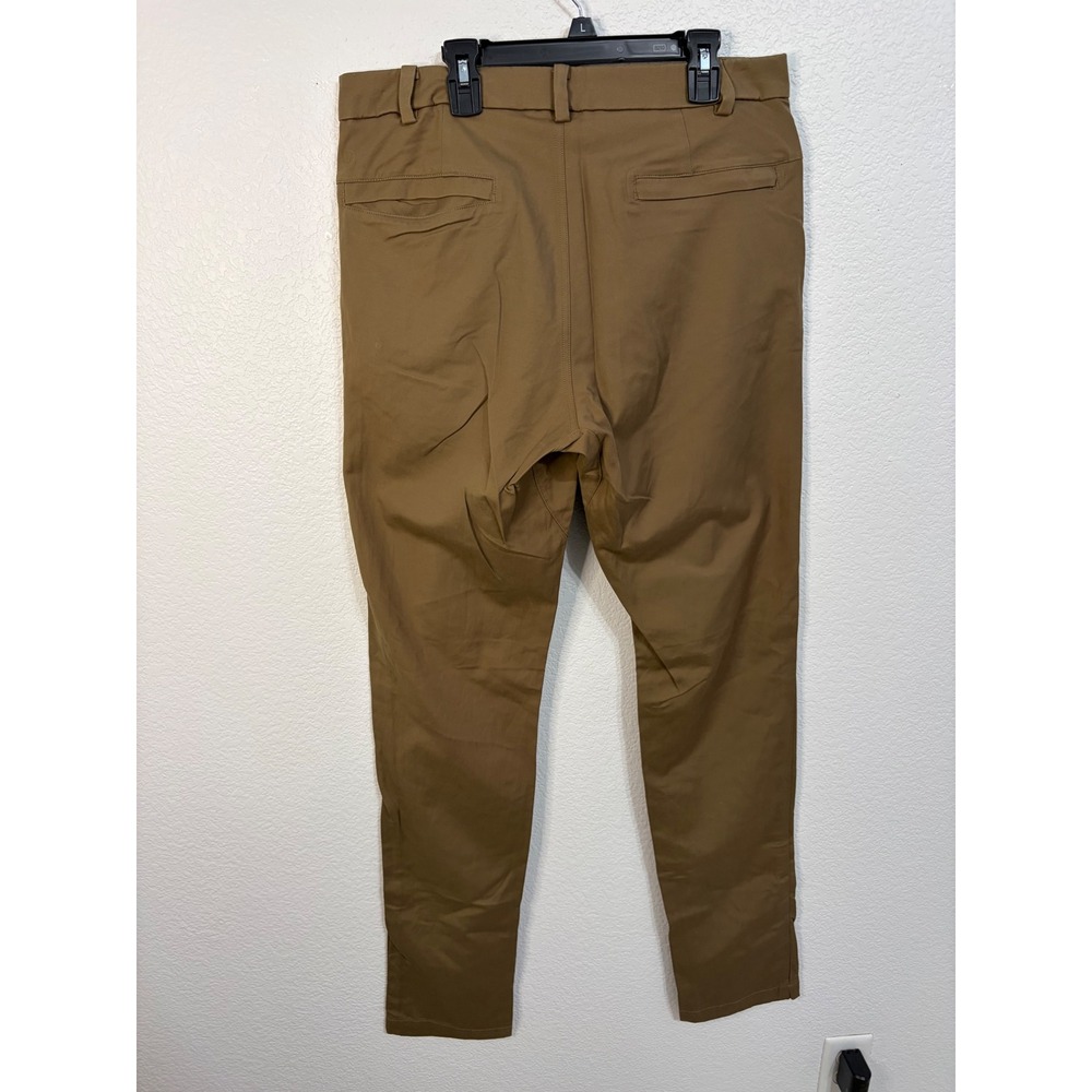 Lululemon Commission Slim Fit Pant Brown 32 Tall Mens Technical Chino Trousers - Picture 5 of 6